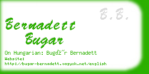 bernadett bugar business card